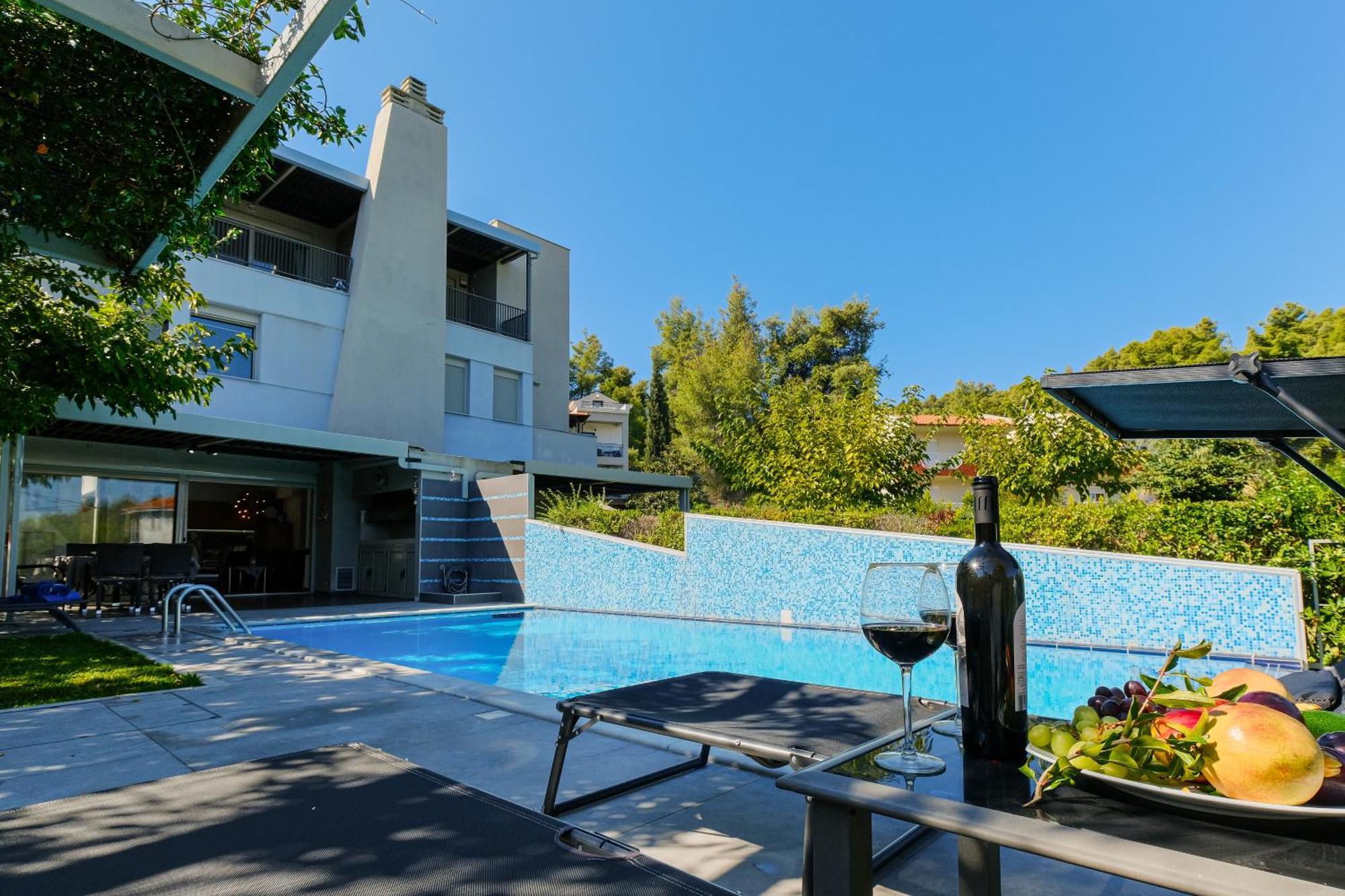Deluxe Chrousso Pool Villa Paliouri Dış mekan fotoğraf